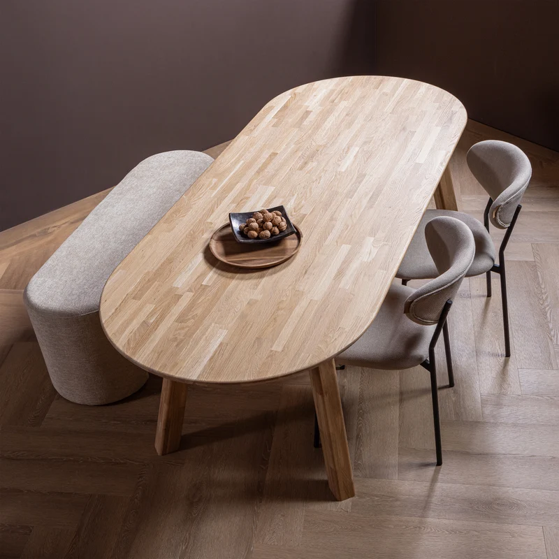 Tablo tisch oval finger las 220x90 cm transparant