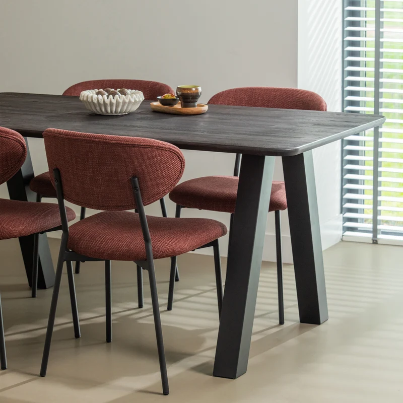 Tablo tisch abgerundet finger las 160x90 cm mystic brown