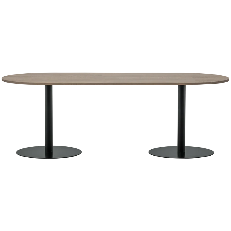Tablo tisch oval finger las 220x90 cm pebble grey/schwarz
