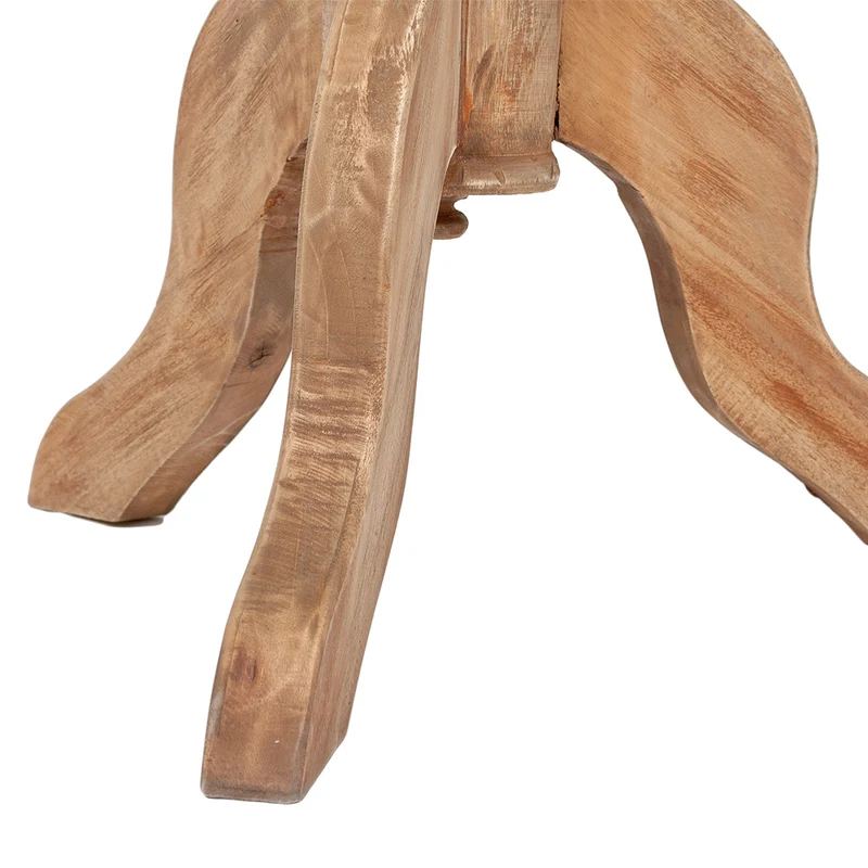 Romantischer Beistelltisch TIGA D50cm Antik-Natural Massivholz