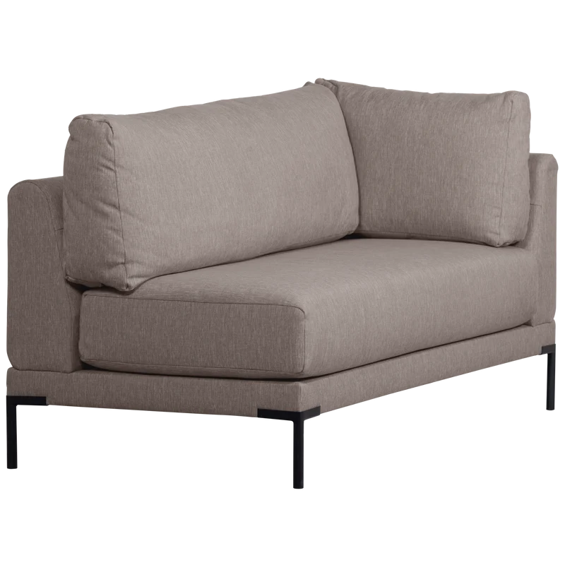 Couple essbank eckelement links taupe