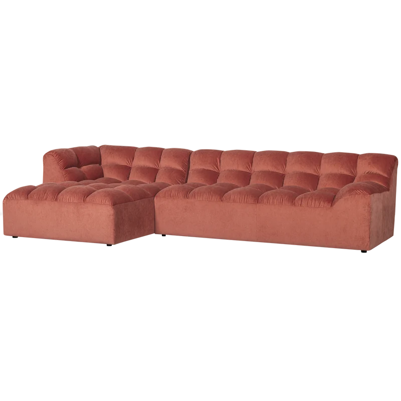 Allure chaise longue links samt blush