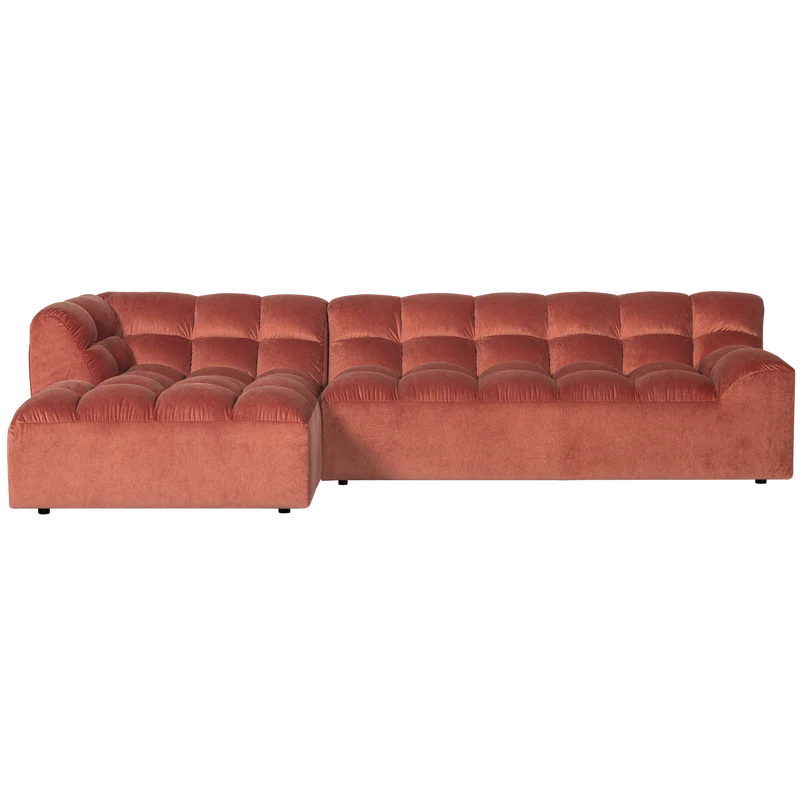 Allure chaise longue links samt blush