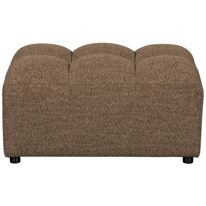 Allure Hocker gewebter Stoff dunkelbraun meliert