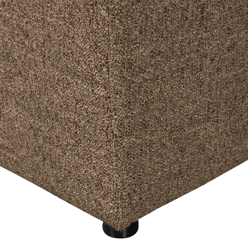 Allure Hocker gewebter Stoff dunkelbraun meliert