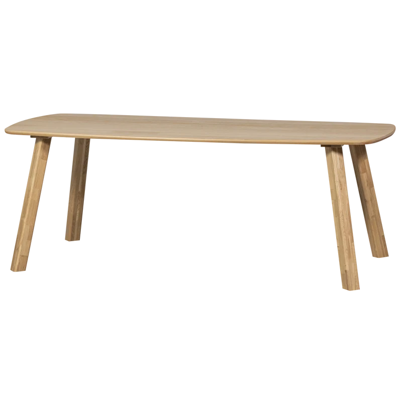 Tablo tisch dänisch oval durchgehende lamelle 180x100 cm transparant