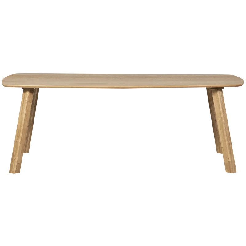 Tablo tisch dänisch oval durchgehende lamelle 180x100 cm transparant