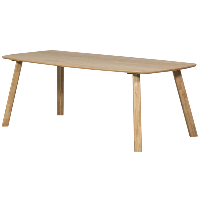 Tablo tisch dänisch oval durchgehende lamelle 180x100 cm transparant
