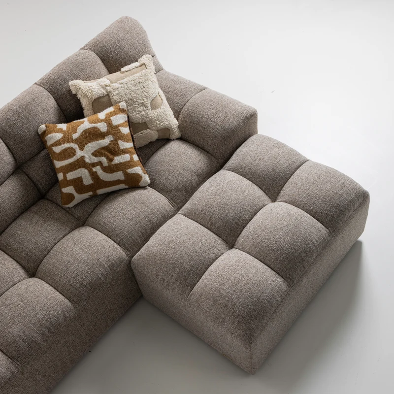 Allure hocker gewebtes braun melange