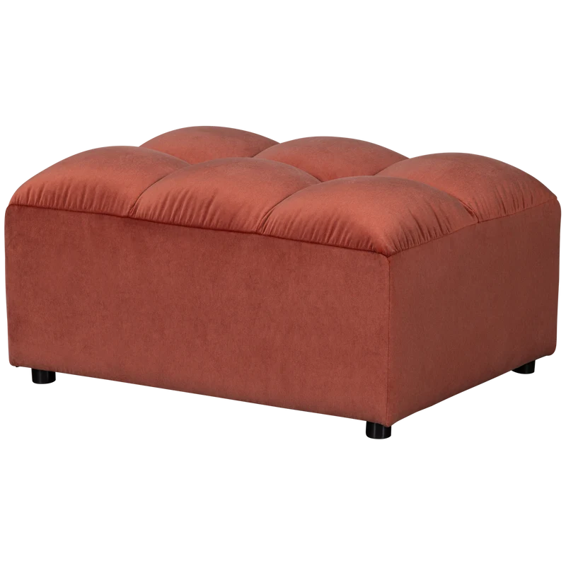 Allure hocker gewaschener samt blush