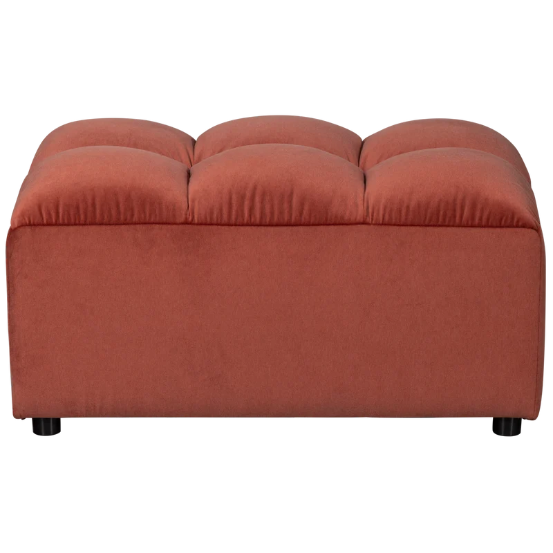 Allure hocker gewaschener samt blush