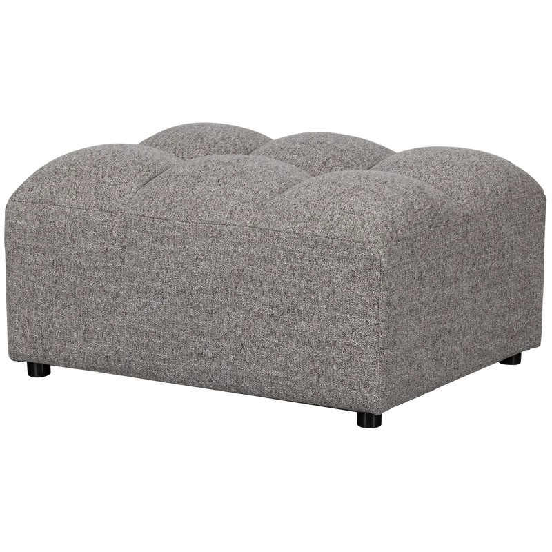 Allure Hocker aus gewebtem Stoff in der Farbe „Lehm-Melange“
