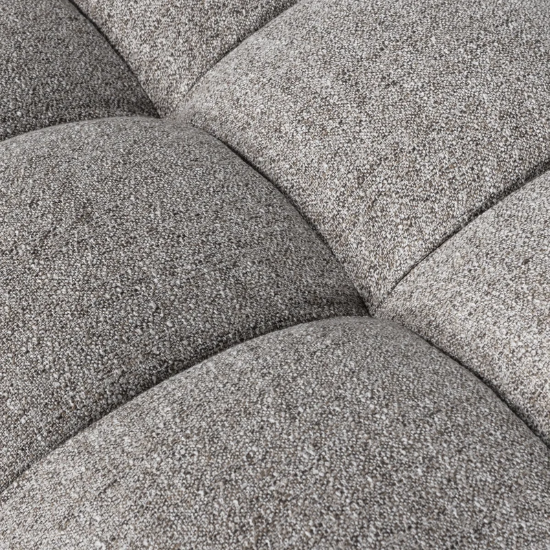 Allure Hocker aus gewebtem Stoff in der Farbe „Lehm-Melange“