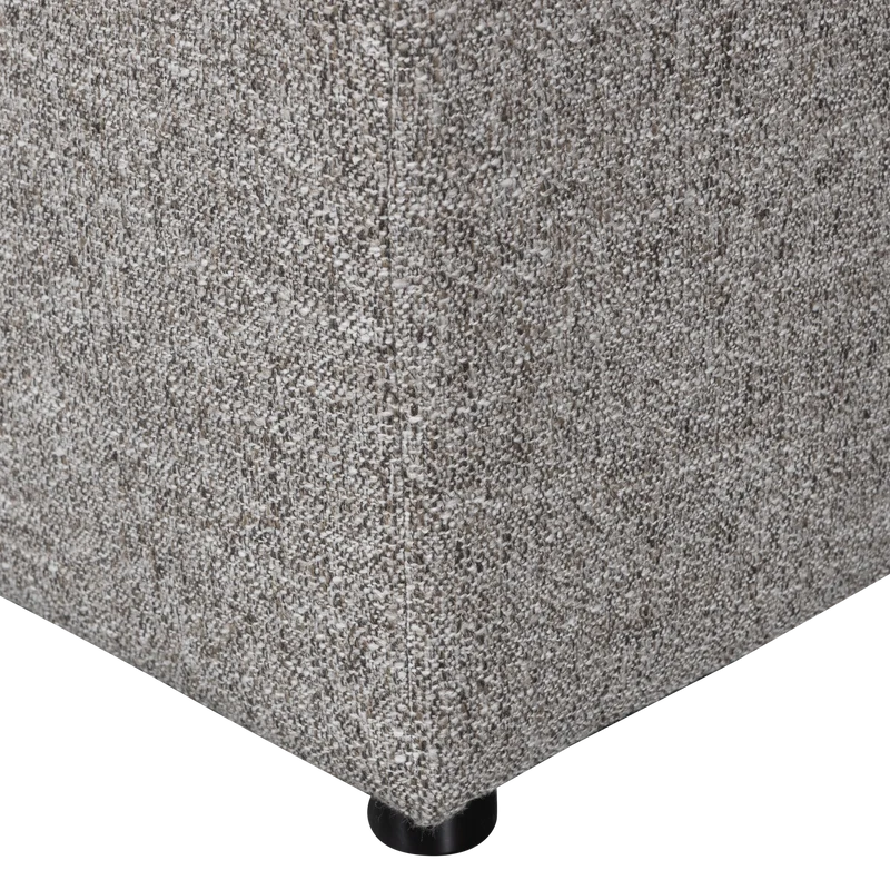 Allure Hocker aus gewebtem Stoff in der Farbe „Lehm-Melange“
