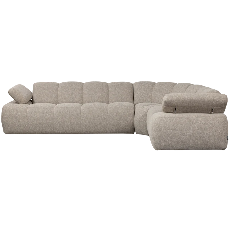 Mojo eckbank rechts bouclé beige melange