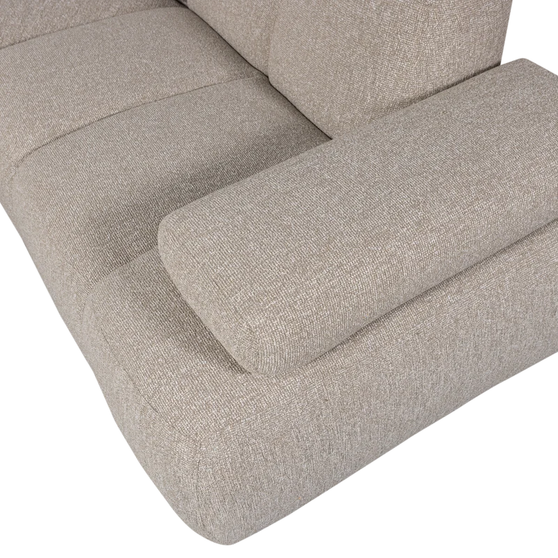 Mojo eckbank rechts bouclé beige melange