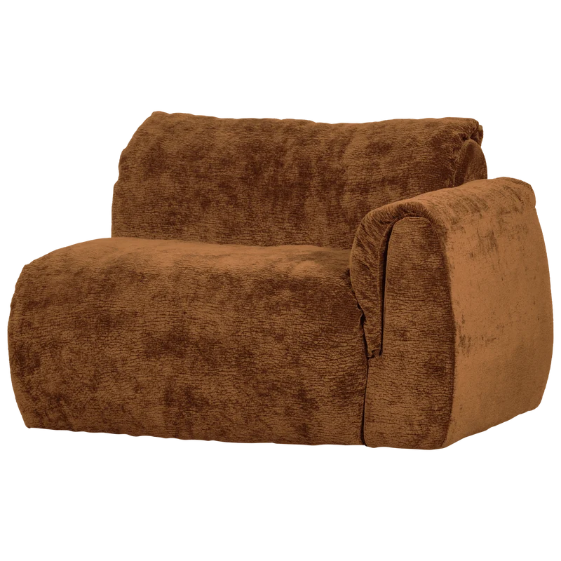 Baggy 1-sitzer element arm rechts 3D chenille mittelbraun