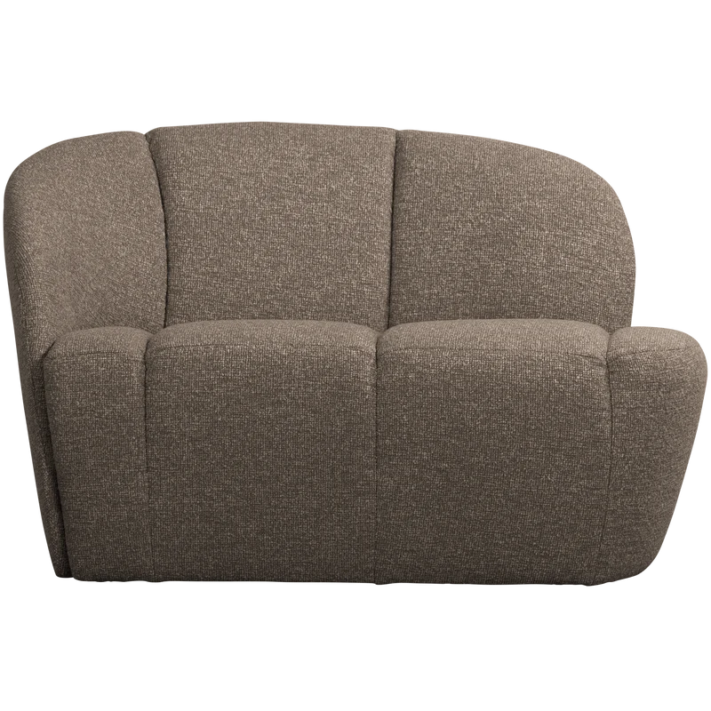 Mojo 2-sitzer bank links bouclé braun melange