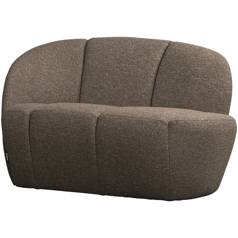 Mojo 2-sitzer bank links bouclé braun melange