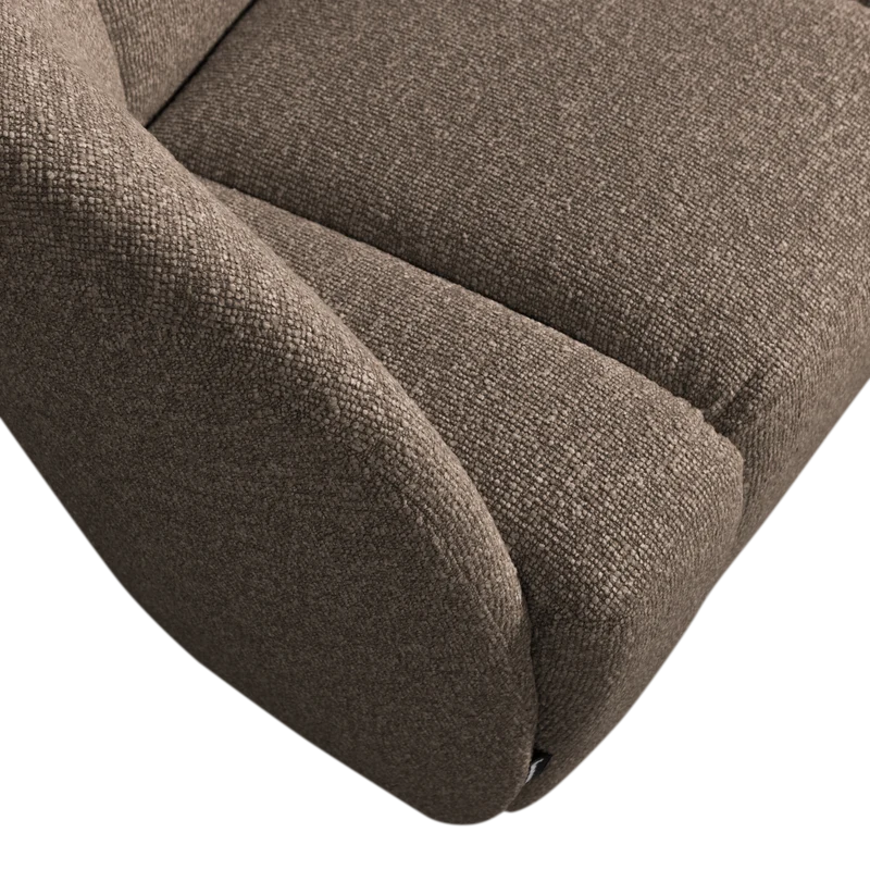 Mojo 2-sitzer bank links bouclé braun melange