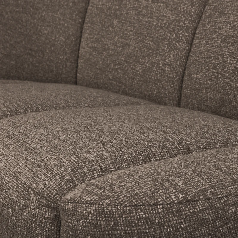 Mojo 2-sitzer bank links bouclé braun melange