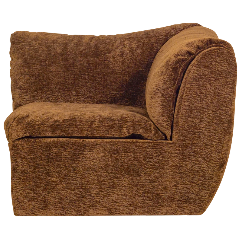 Baggy eckelement 3D chenille mittelbraun