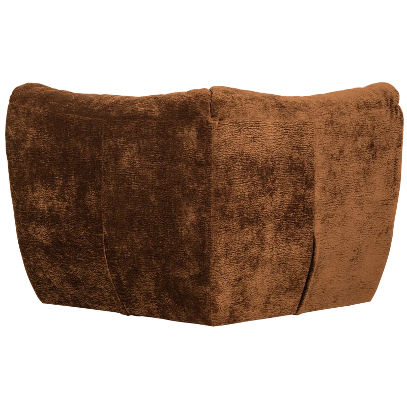 Baggy eckelement 3D chenille mittelbraun