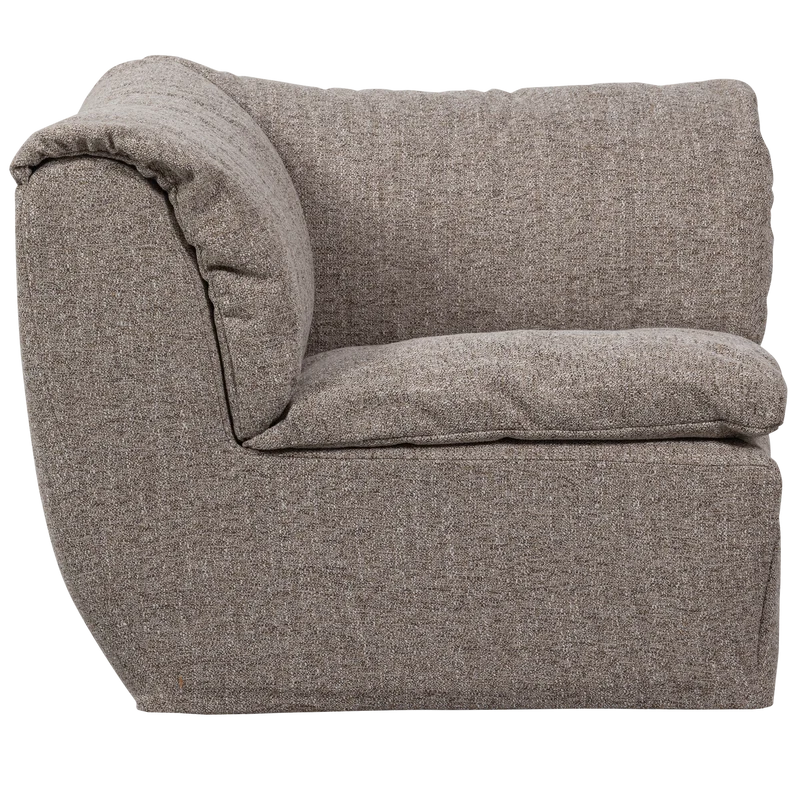Baggy eckelement braun melange