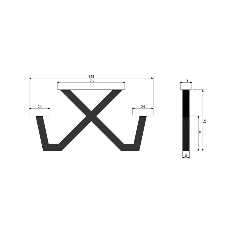 Tablo outdoor X-leg picnic metall 1 stück