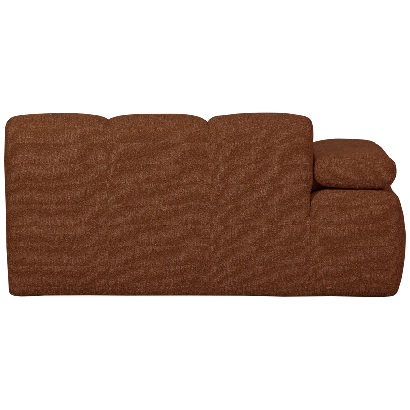 Mojo 1,5-sitzer element arm links bouclé rostbraun meliert