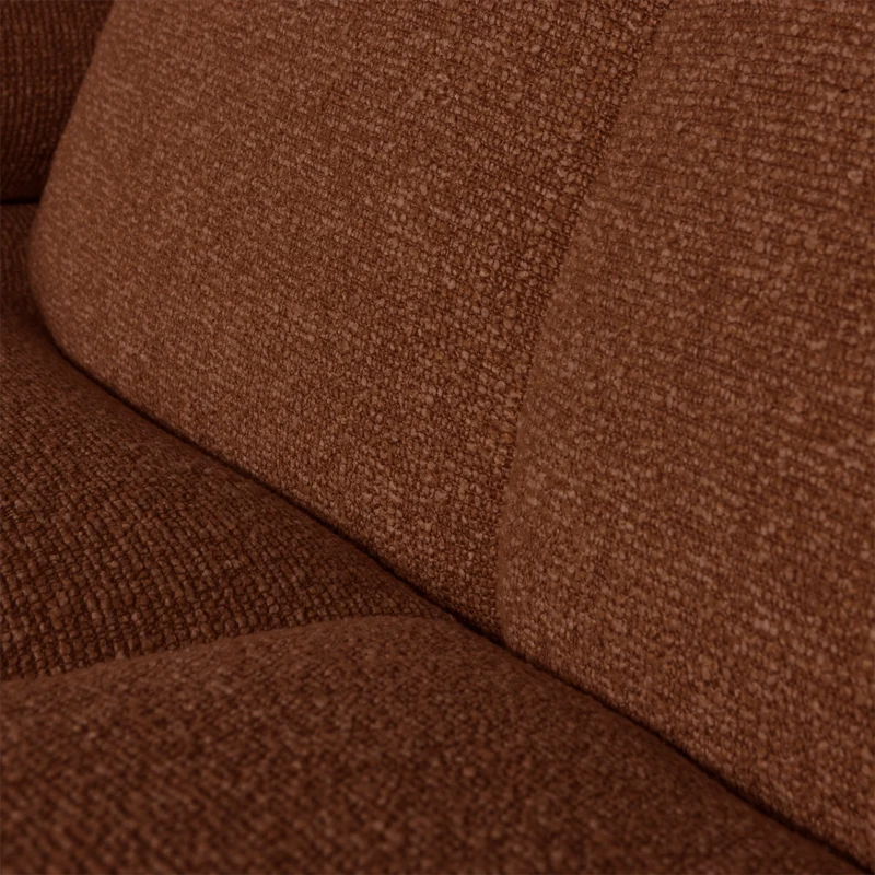 Mojo 1,5-sitzer element arm links bouclé rostbraun meliert