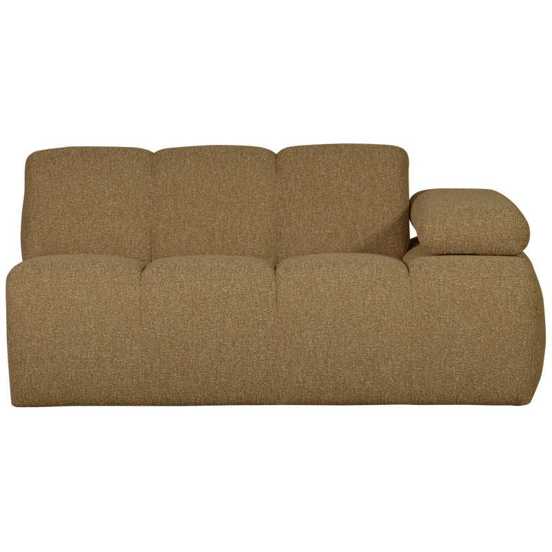 Mojo 1,5-sitzer element arm rechts bouclé gelbbraun melange