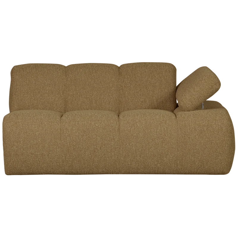 Mojo 1,5-sitzer element arm rechts bouclé gelbbraun melange