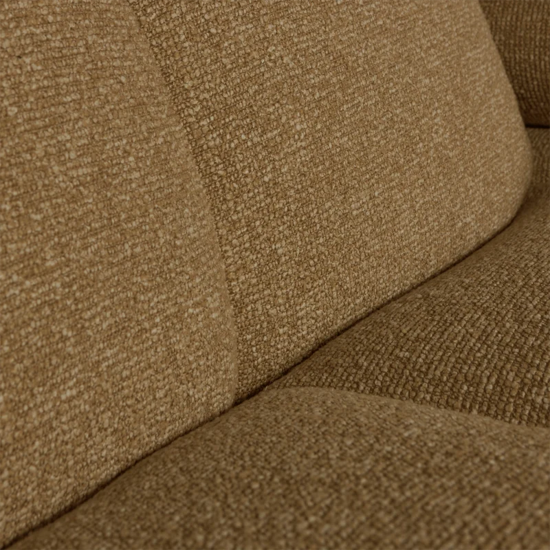 Mojo chaiselongue sofa links bouclé yellow/brown meliert