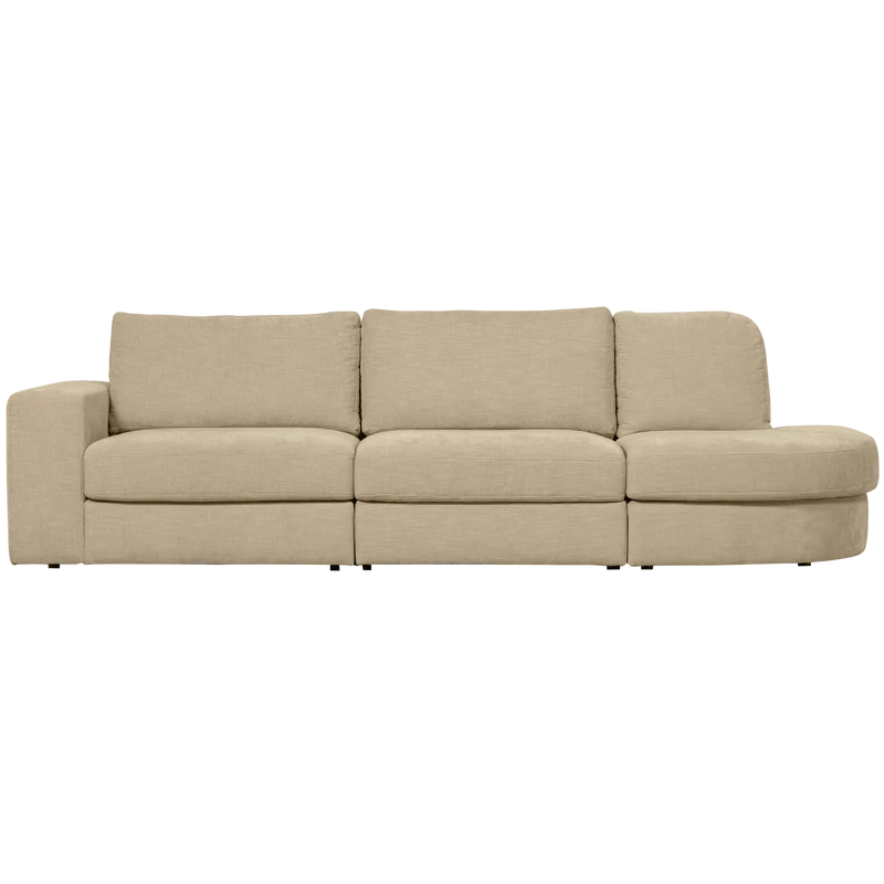Family 2,5-sitzer sofa rundung rechts sand