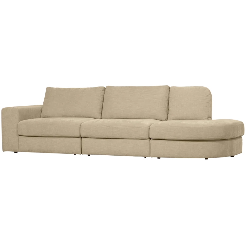 Family 2,5-sitzer sofa rundung rechts sand