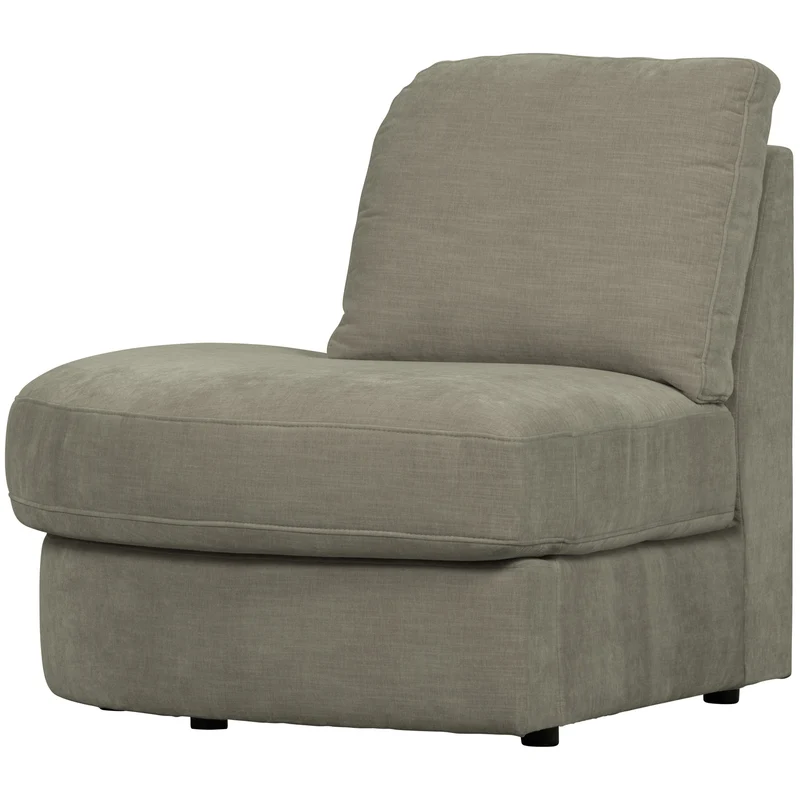 Family 1-sitzer element runde ecke links warm grey