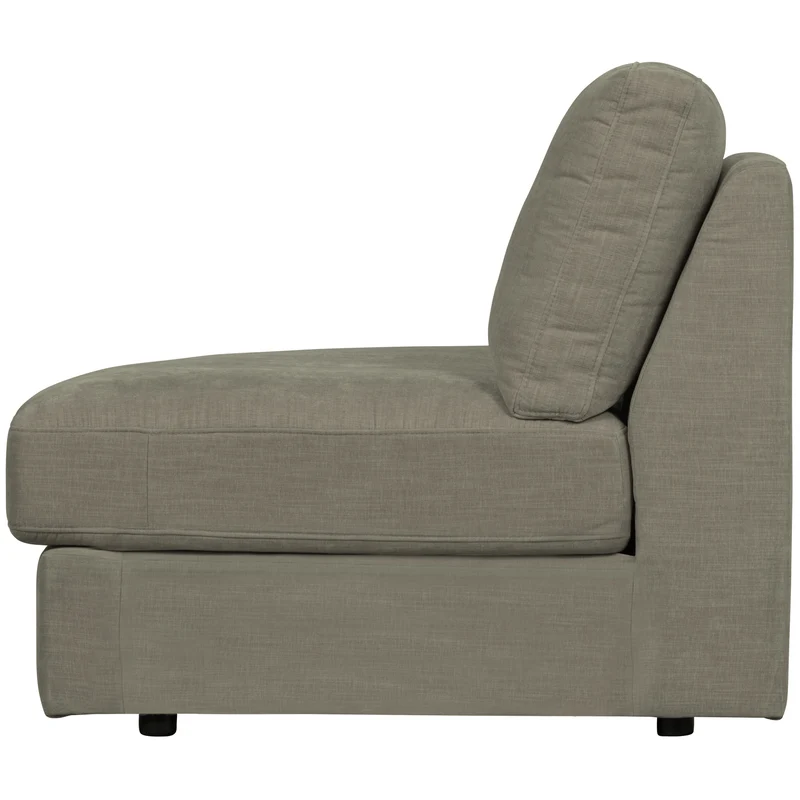 Family 1-sitzer element runde ecke links warm grey