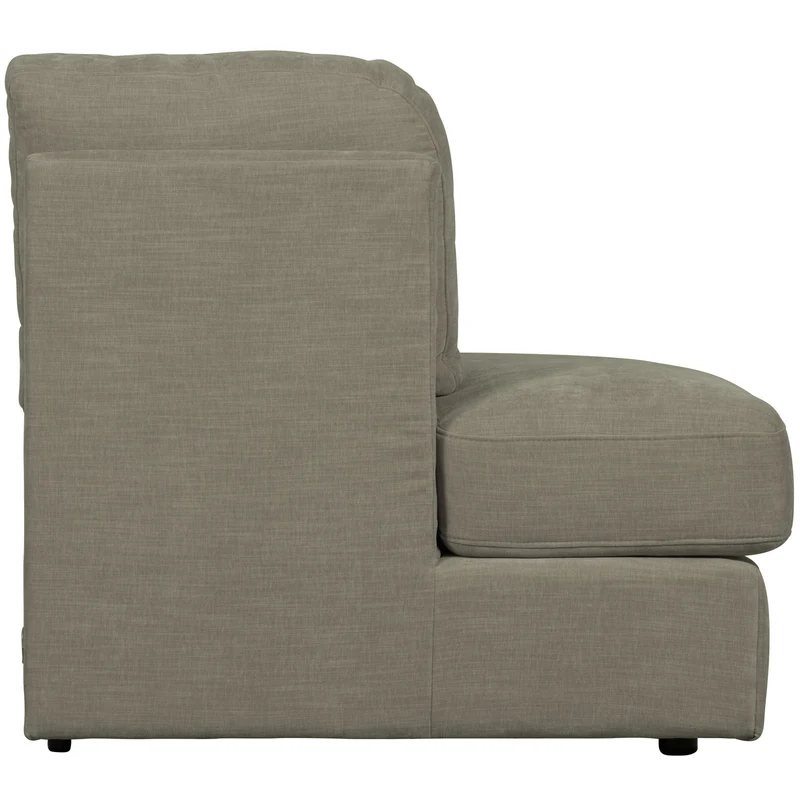 Family 1-sitzer element runde ecke links warm grey