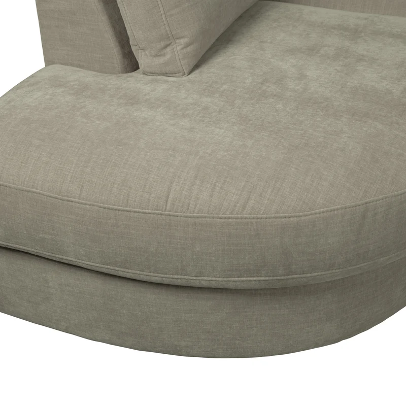 Family 1-sitzer element runde ecke links warm grey