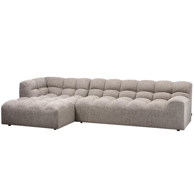 Allure chaise longue links gewebtes clay melange
