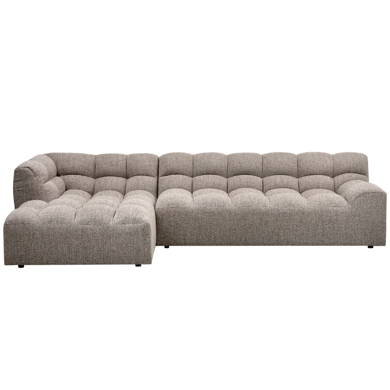 Allure chaise longue links gewebtes clay melange
