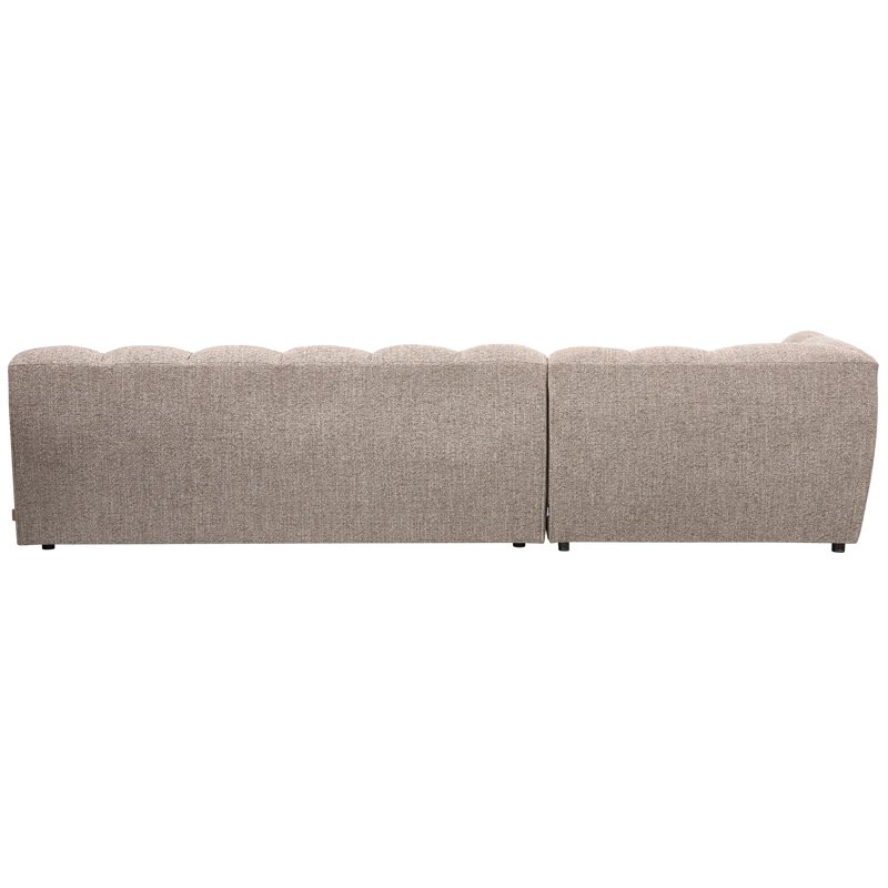 Allure chaise longue links gewebtes braun melange