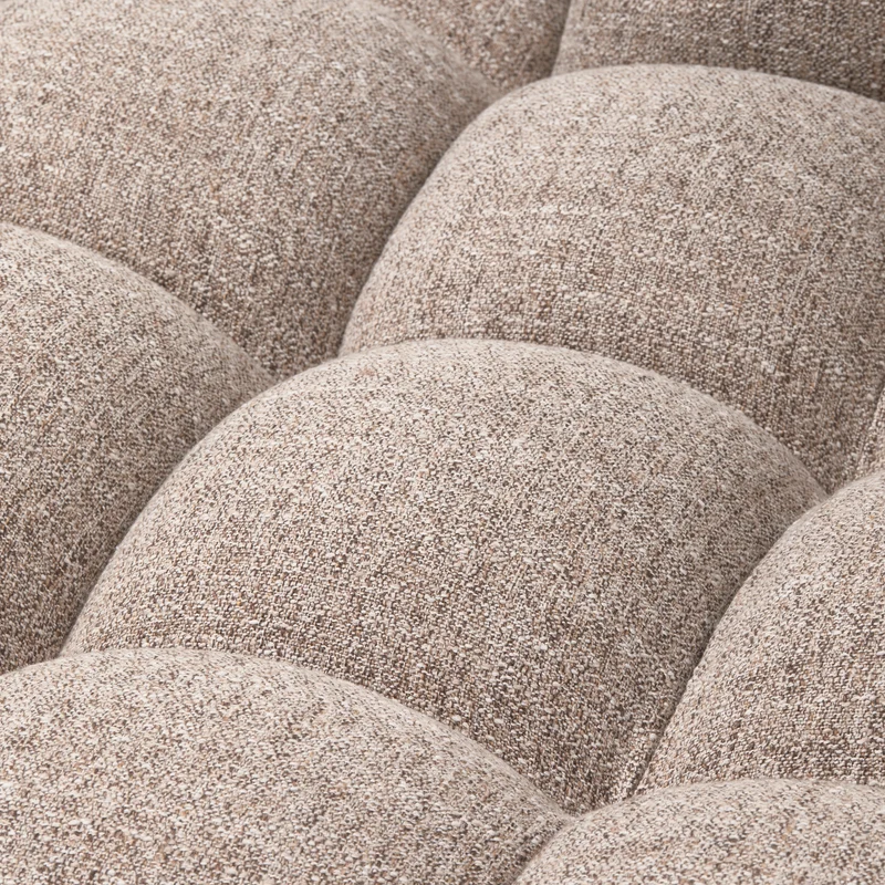 Allure chaise longue links gewebtes braun melange