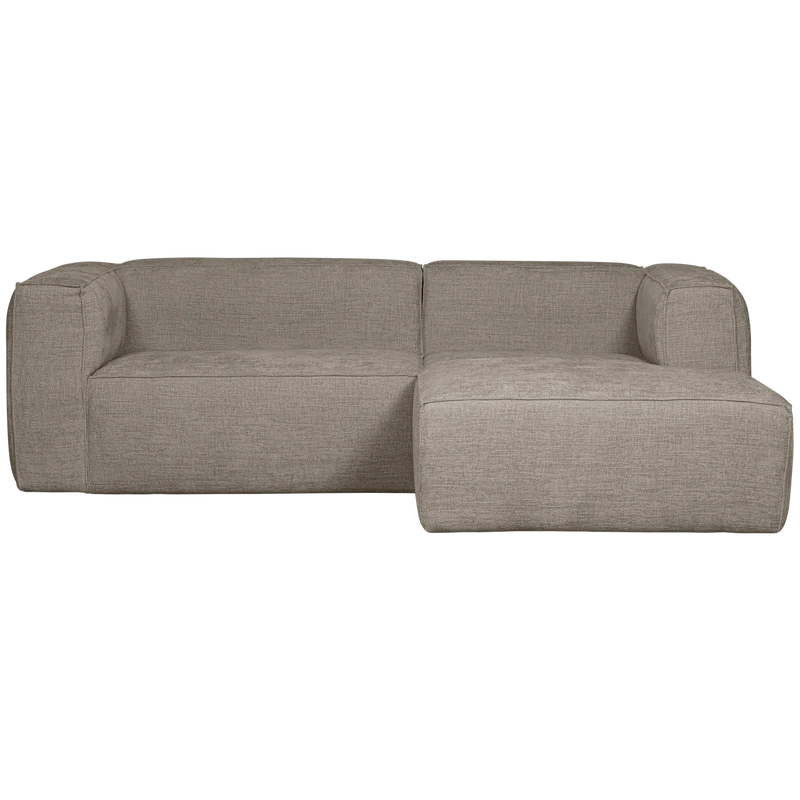Bean chaise longue sofa rechts grobe melange travertin