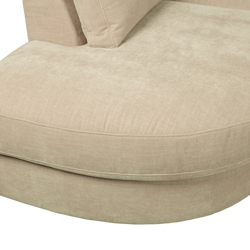 Family 1-sitzer element runde ecke links sand