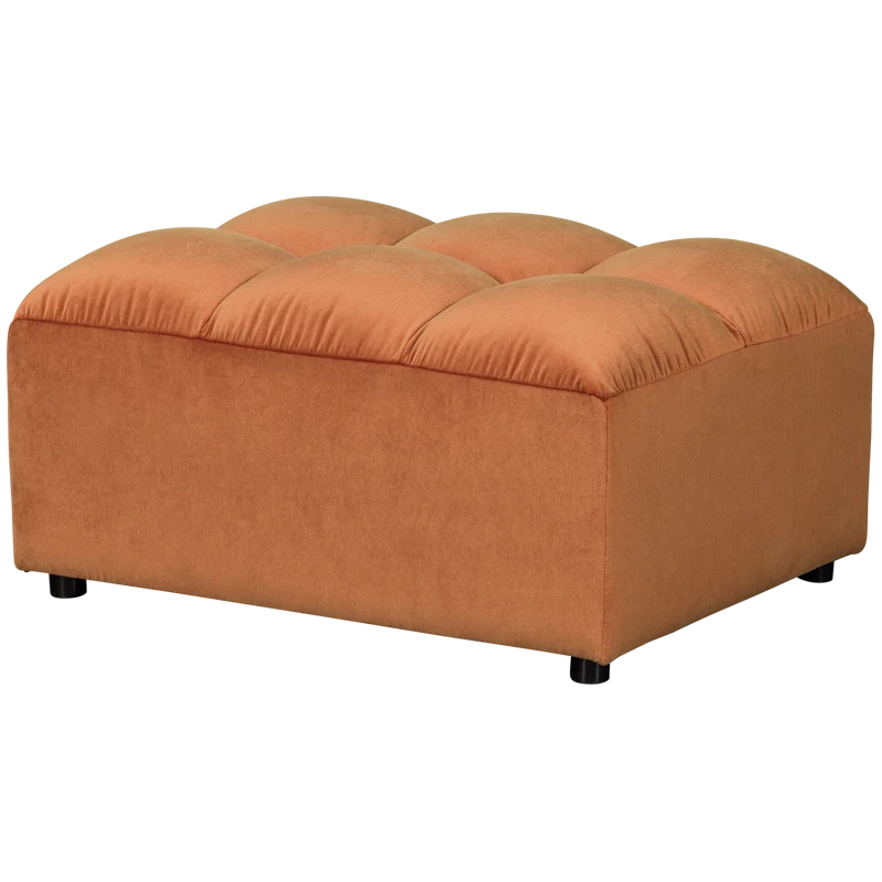 Allure hocker gewaschener samt terra