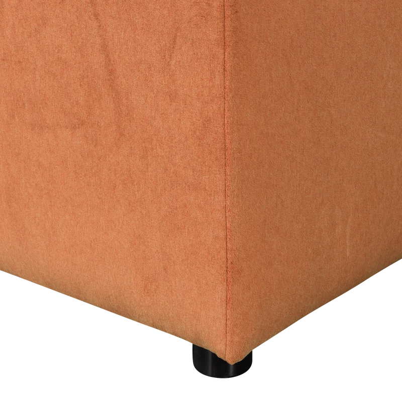 Allure hocker gewaschener samt terra