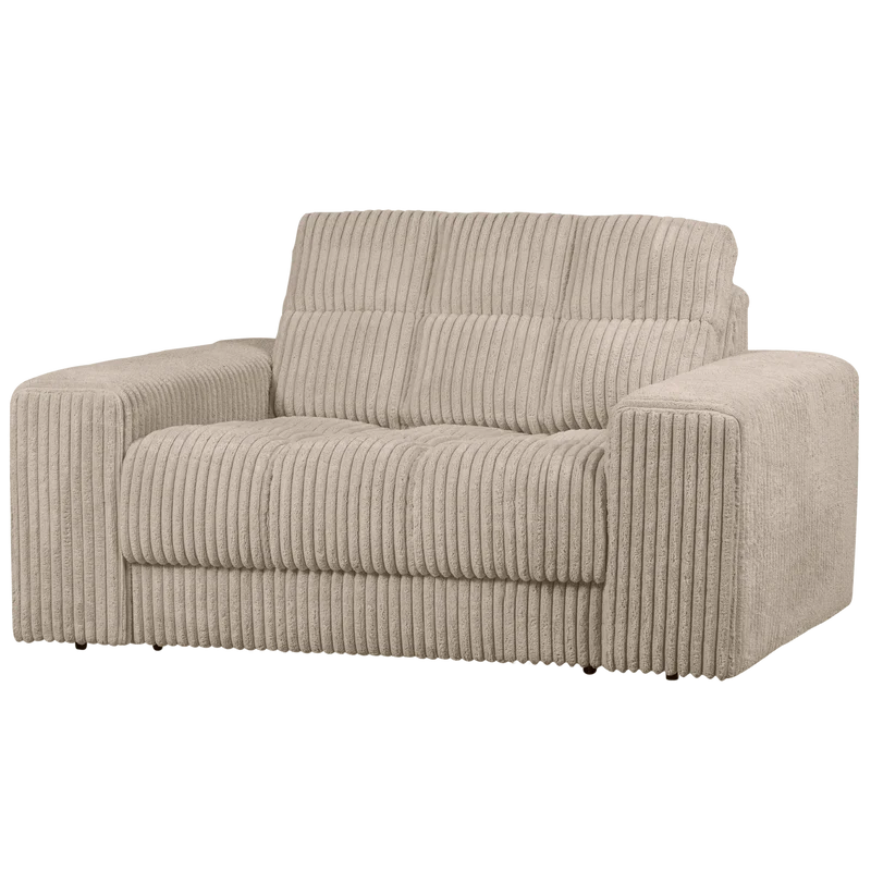 Second Date loveseat gerippter stoff travertin