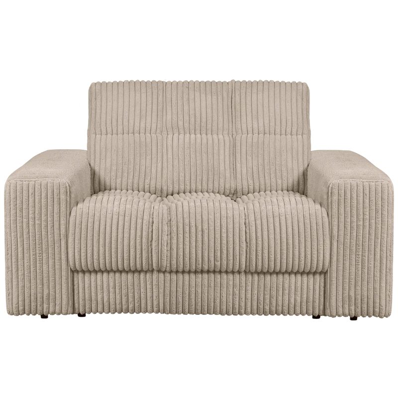 Second Date loveseat gerippter stoff travertin